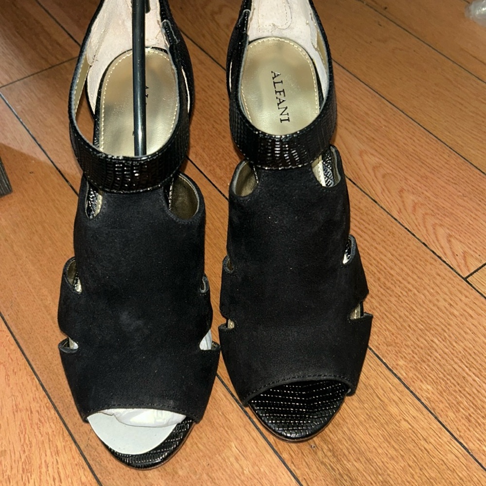Alfani, black heel sandals